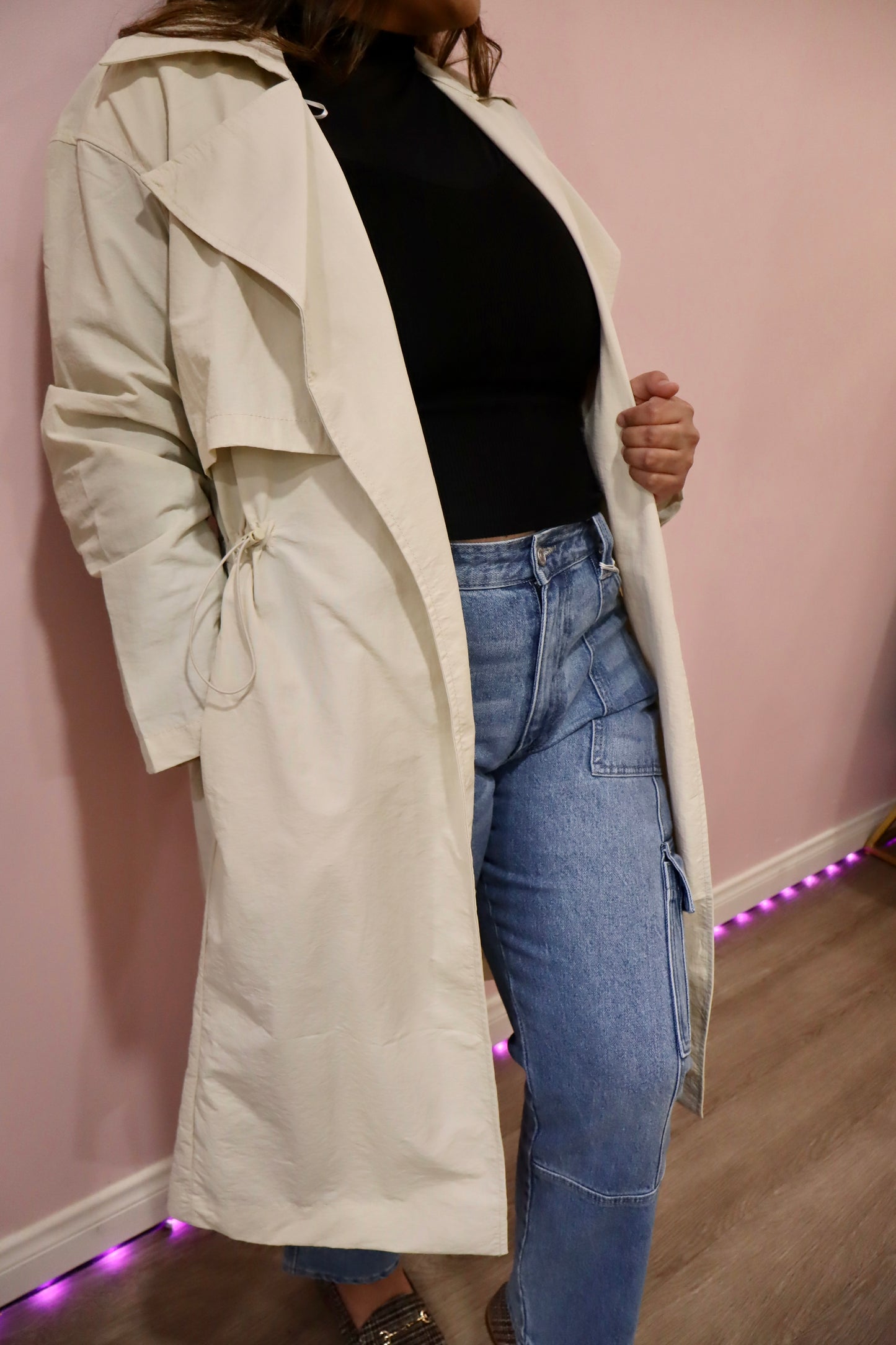 Trench Coat in Cream