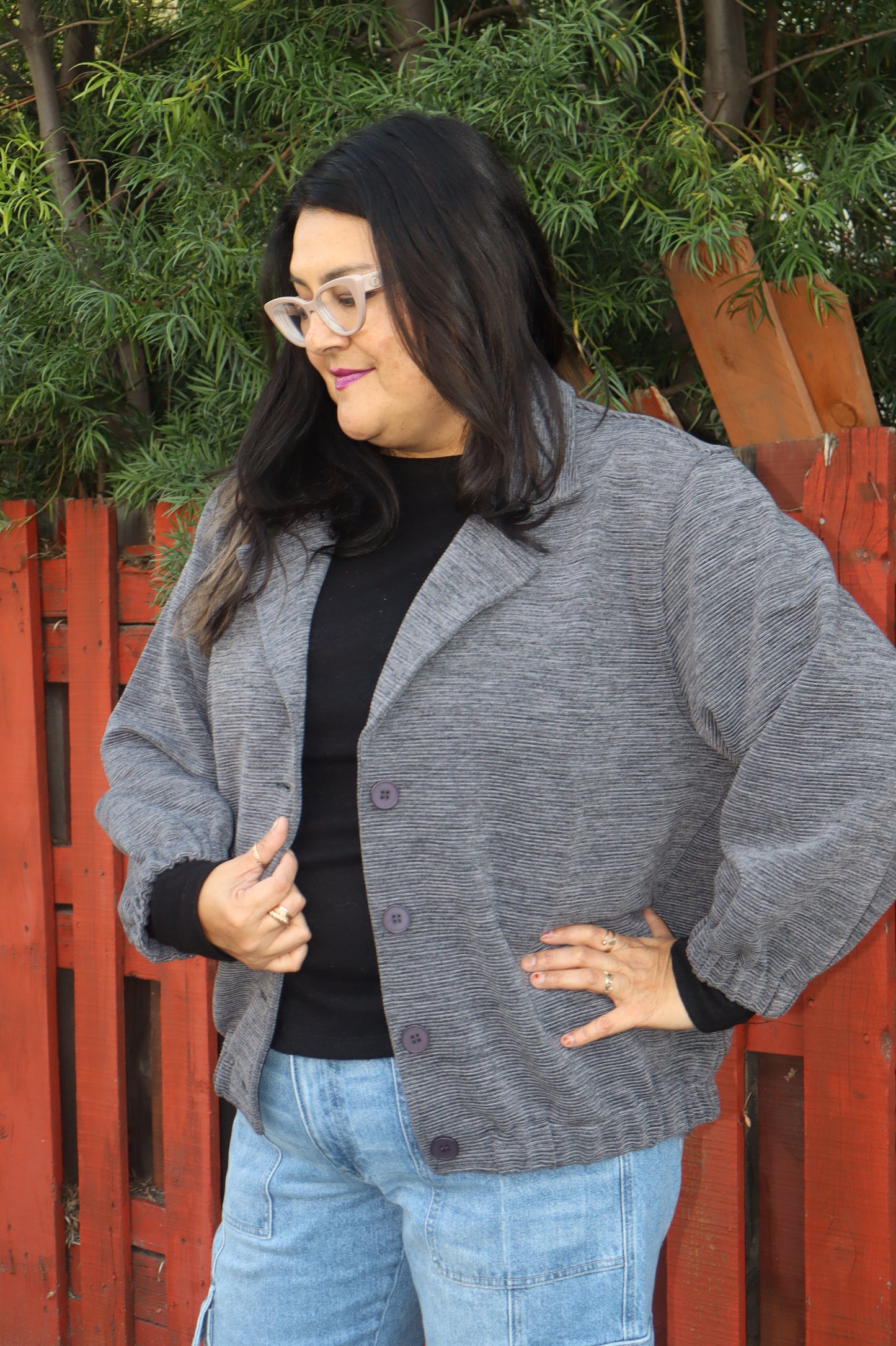 Ribbed Bomber Jacket
