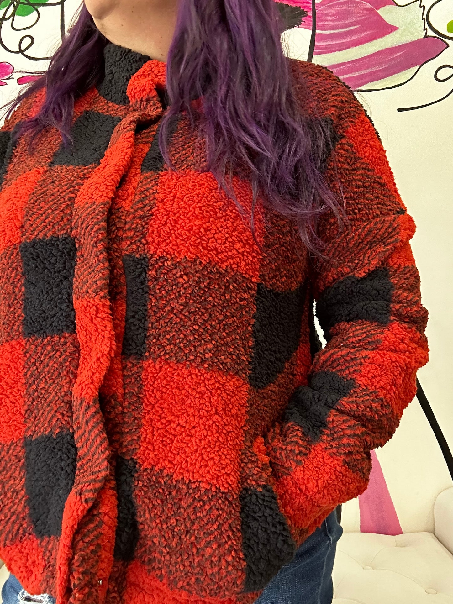 Plaid Sherpa Jacket