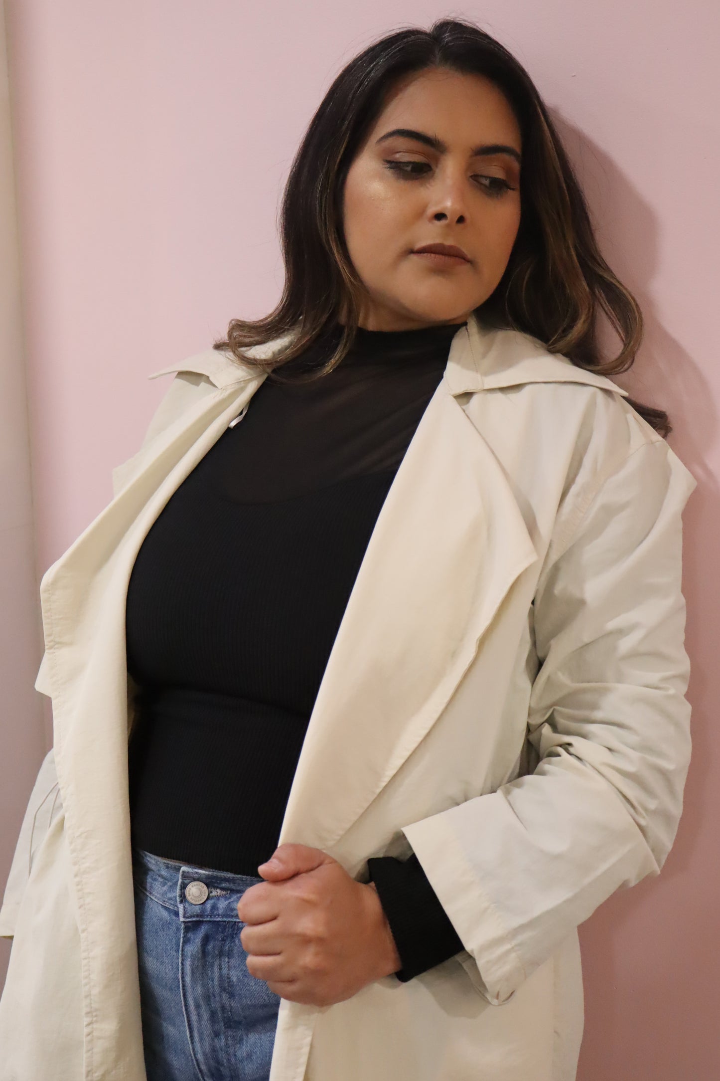 Trench Coat in Cream