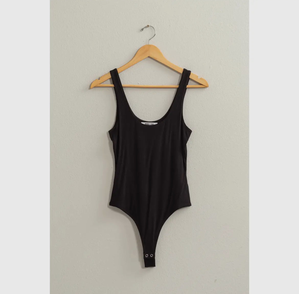 Flattering Scoop Bodysuit Black