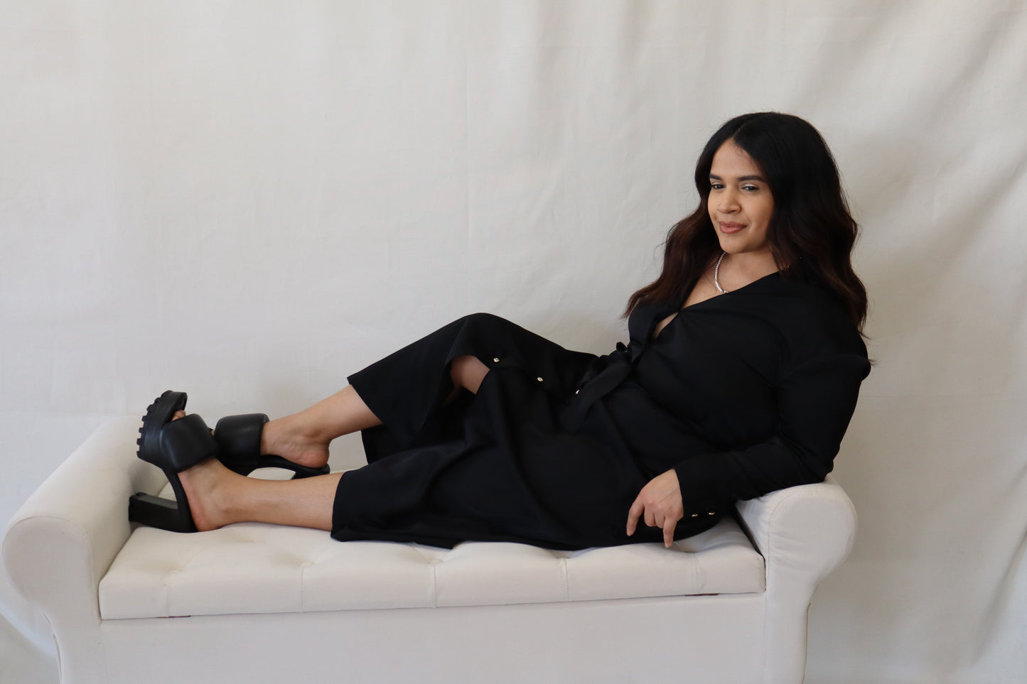 Lovely Tie Dress in Black