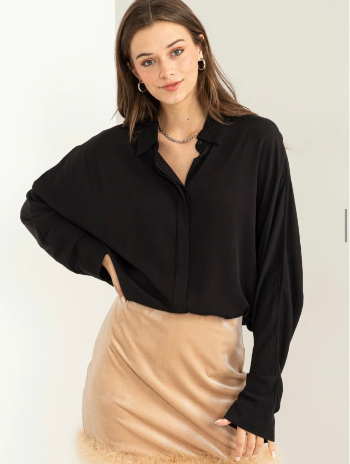 Classic Black Oversized Shirt