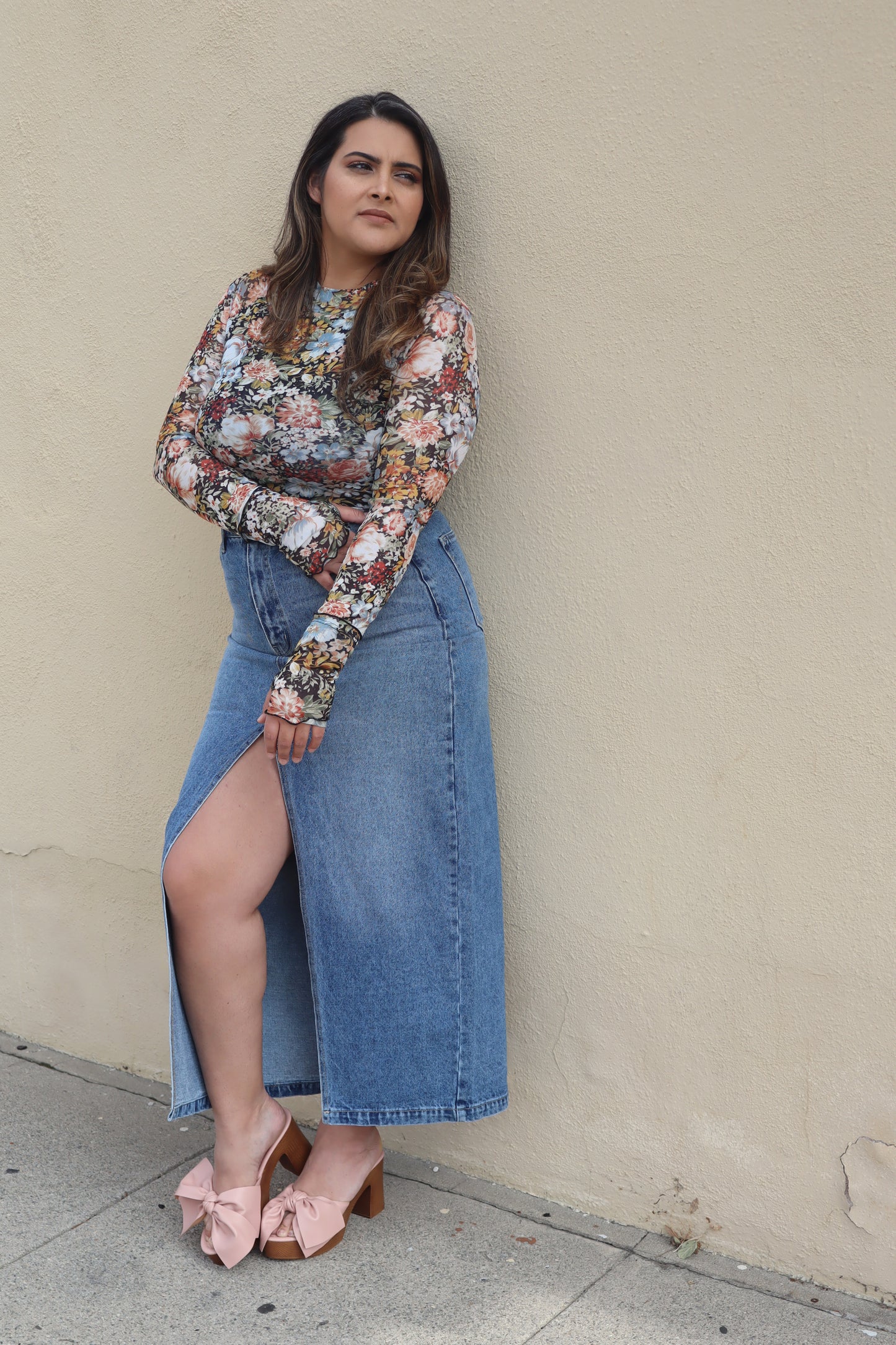 Denim Maxi Skirt
