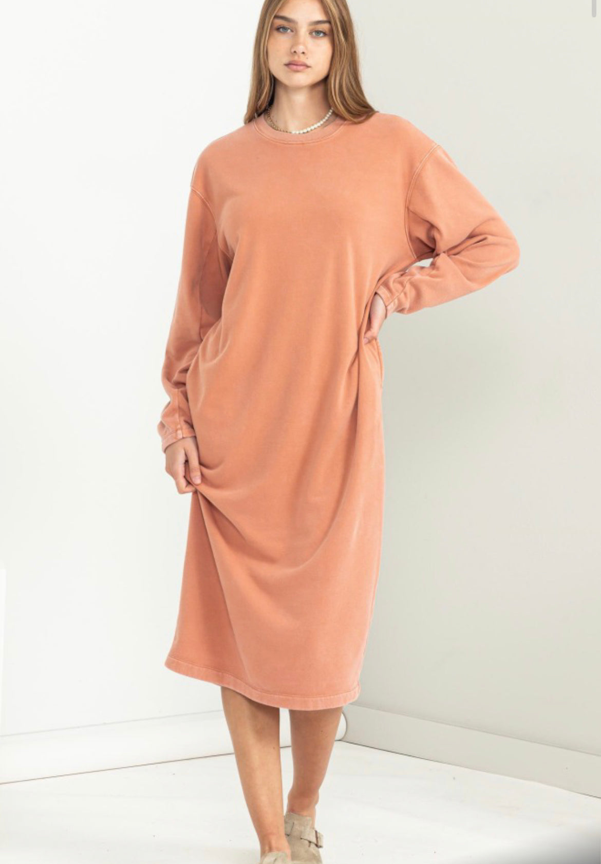 Cozy Chic Clay Sweater Dress