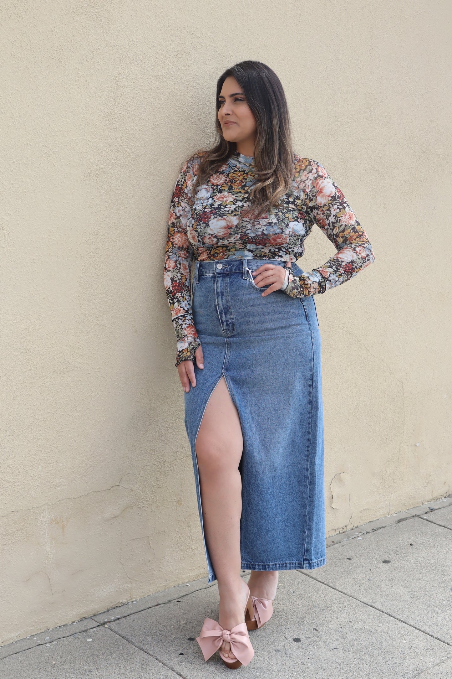 Denim Maxi Skirt