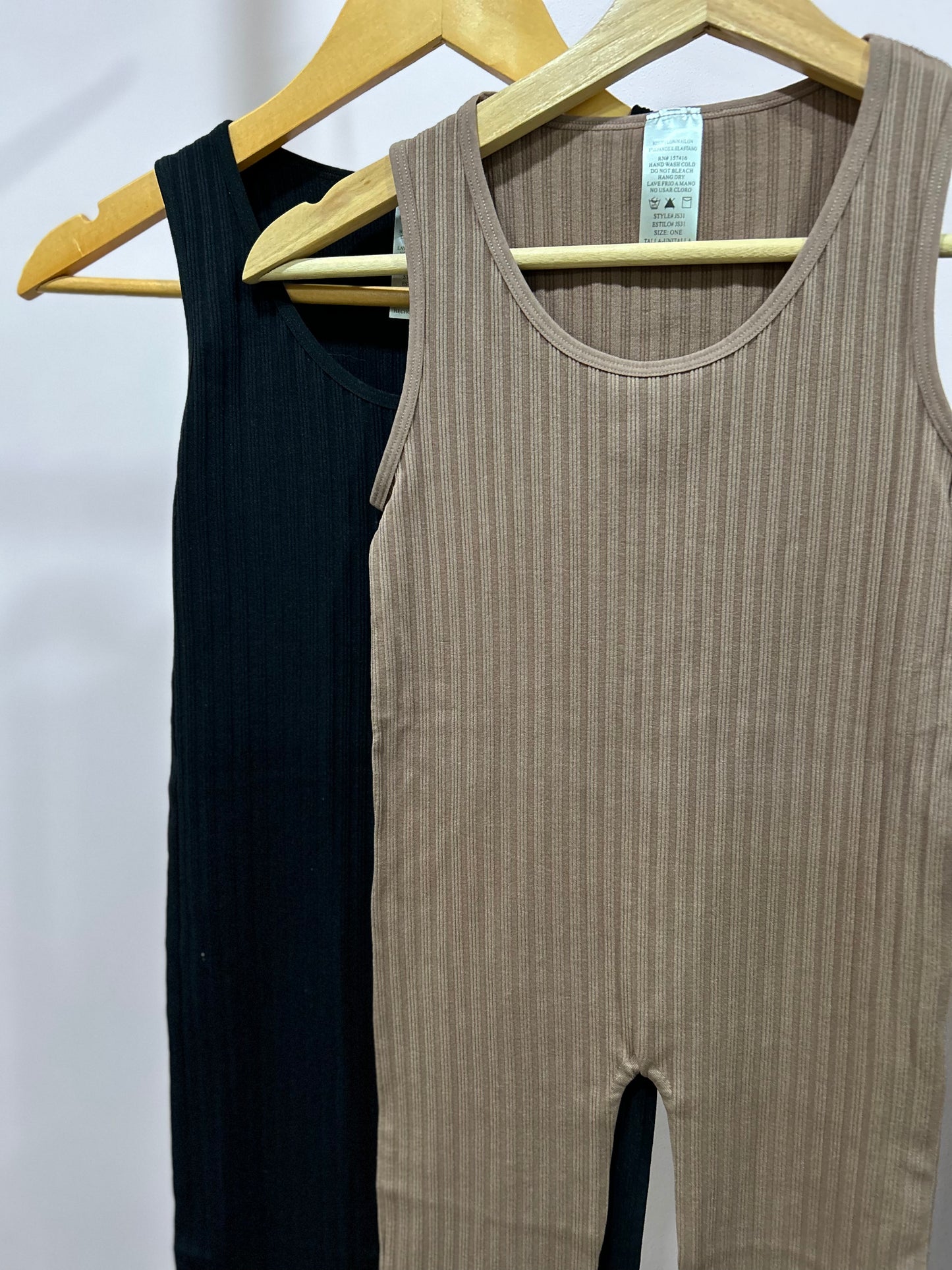 Ribbed Mocha Jumpsuit