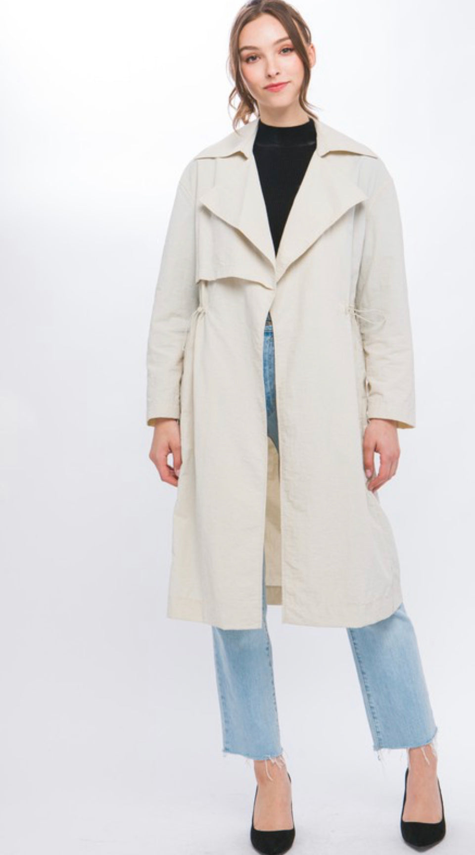 Trench Coat in Cream