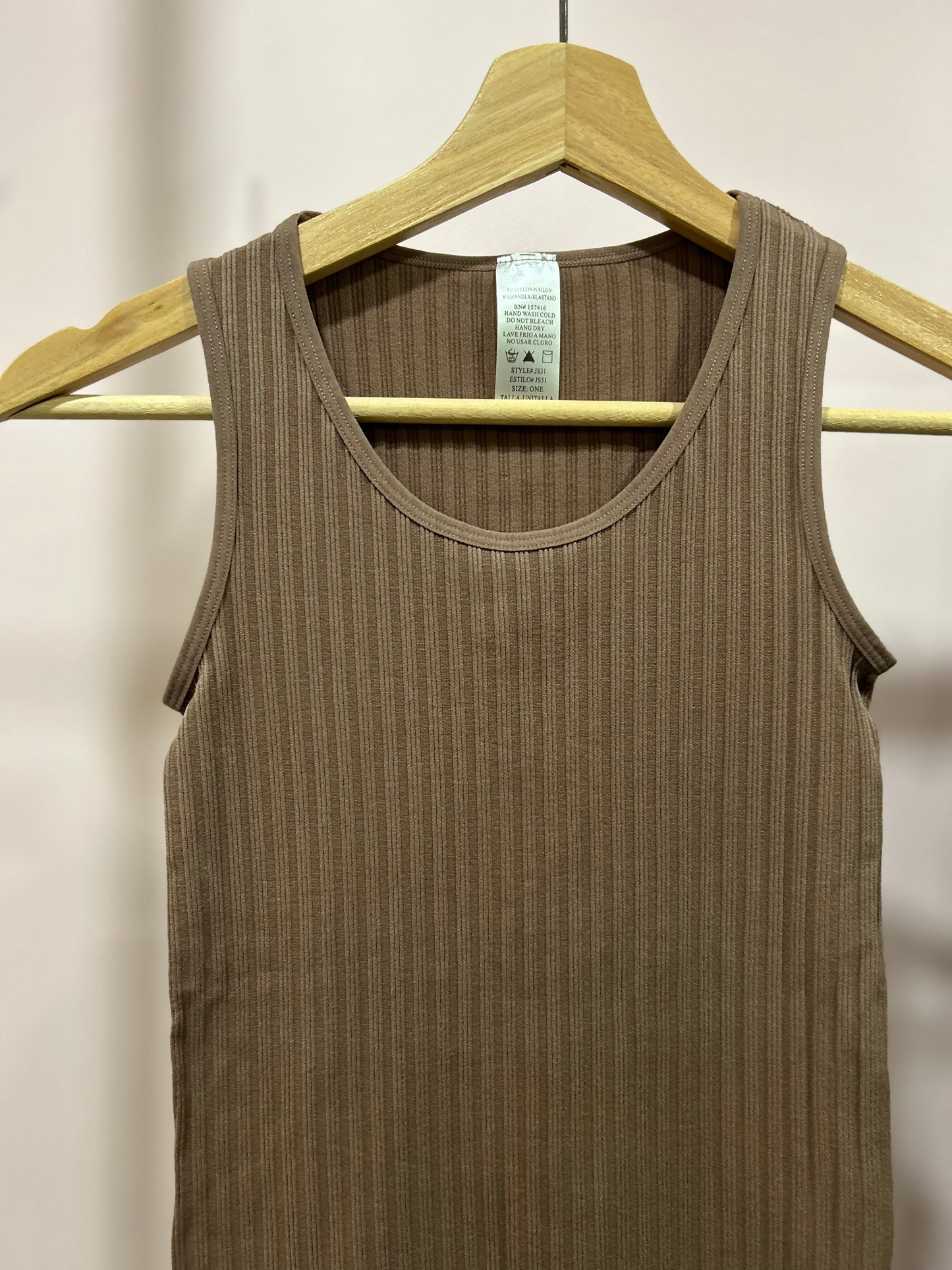 Ribbed Mocha Jumpsuit