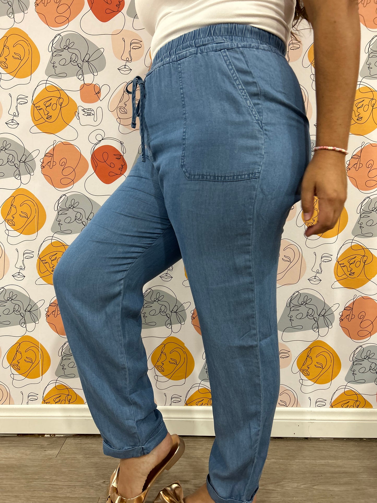 Denim Jogger Pants