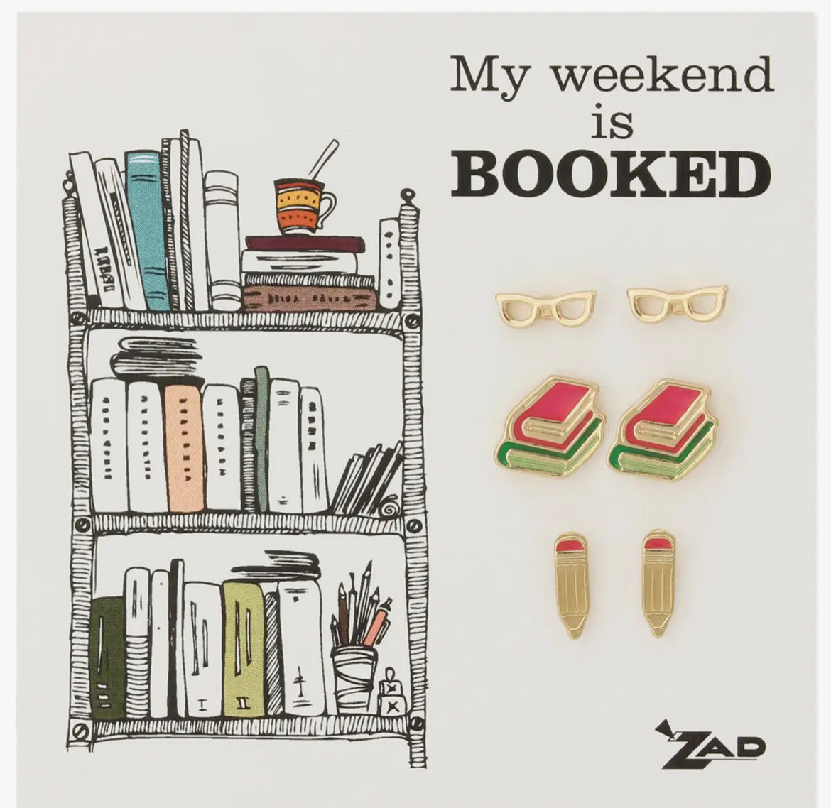 Bookworm Earrings Set