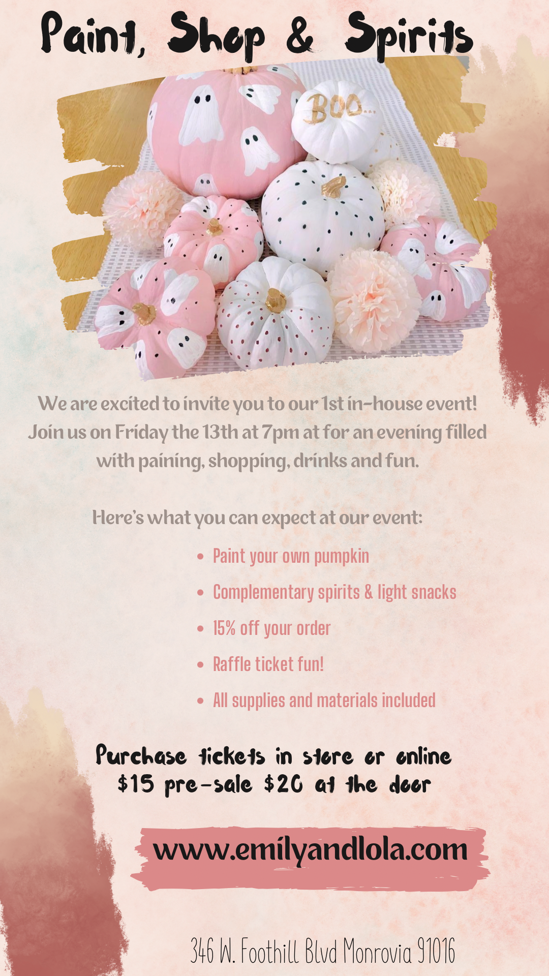 Paint, Sip and Shop Presale Ticket!
