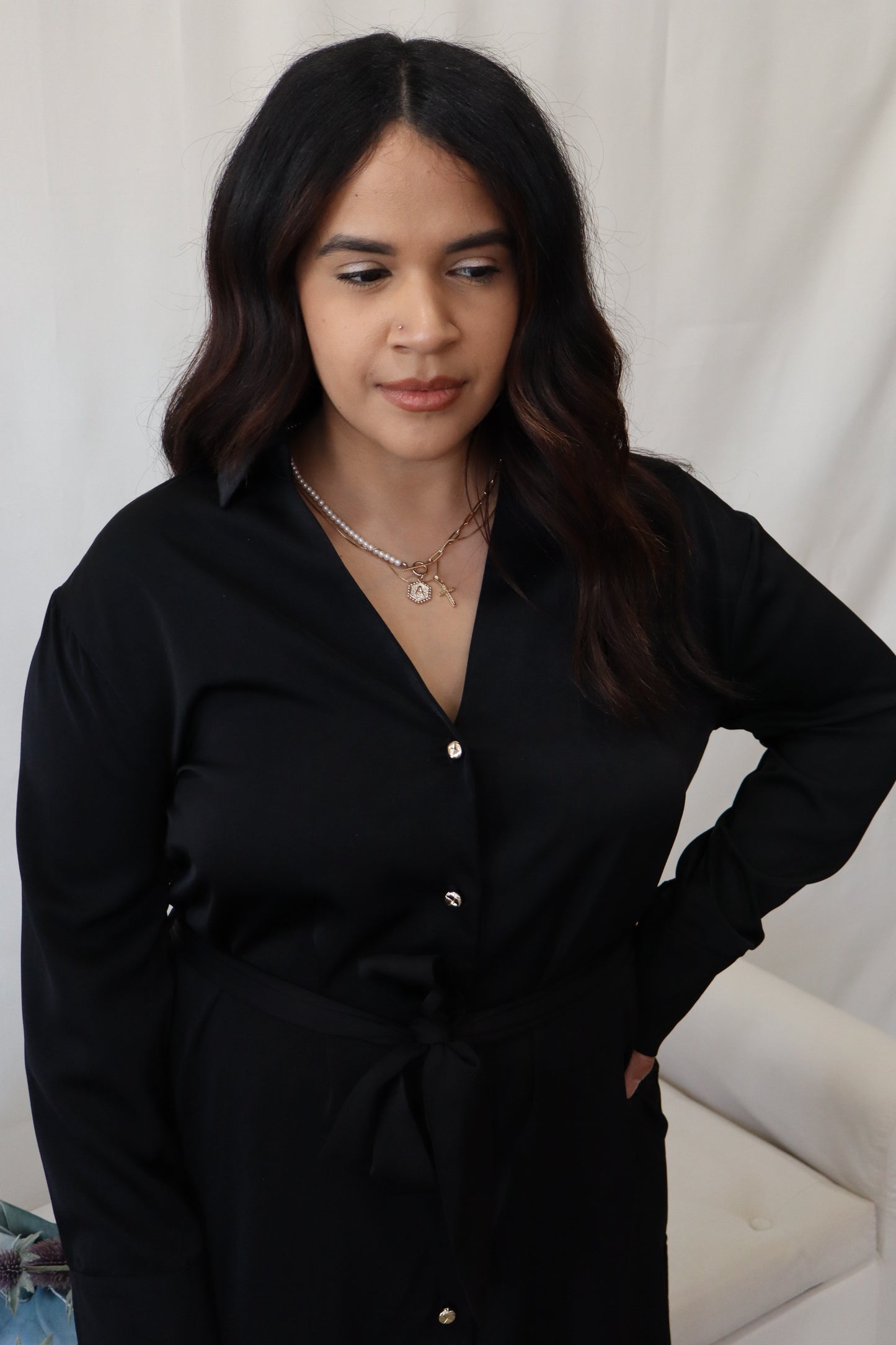 Lovely Tie Dress in Black