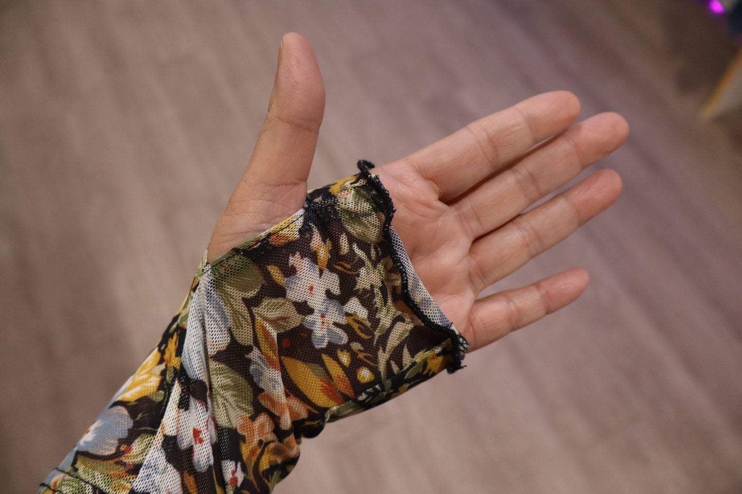 Floral Mesh Top