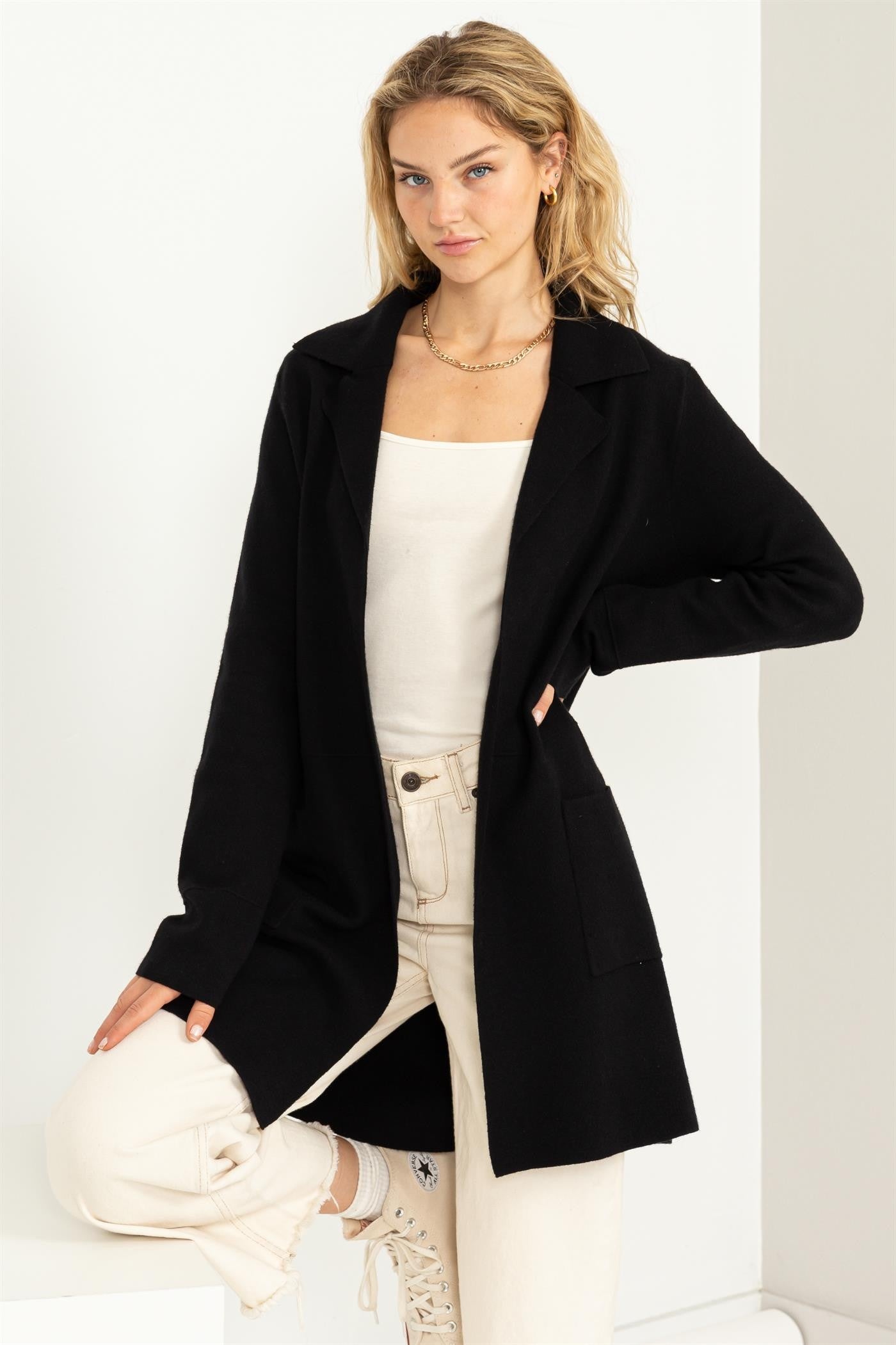 Classic Black Cardigan