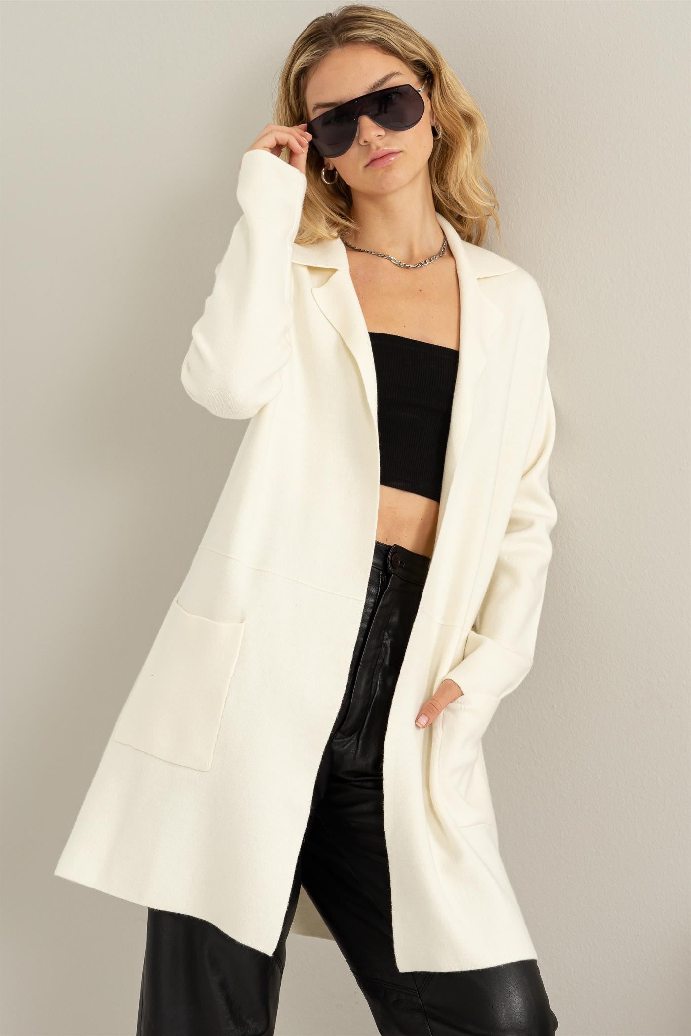 Classic White Cardigan