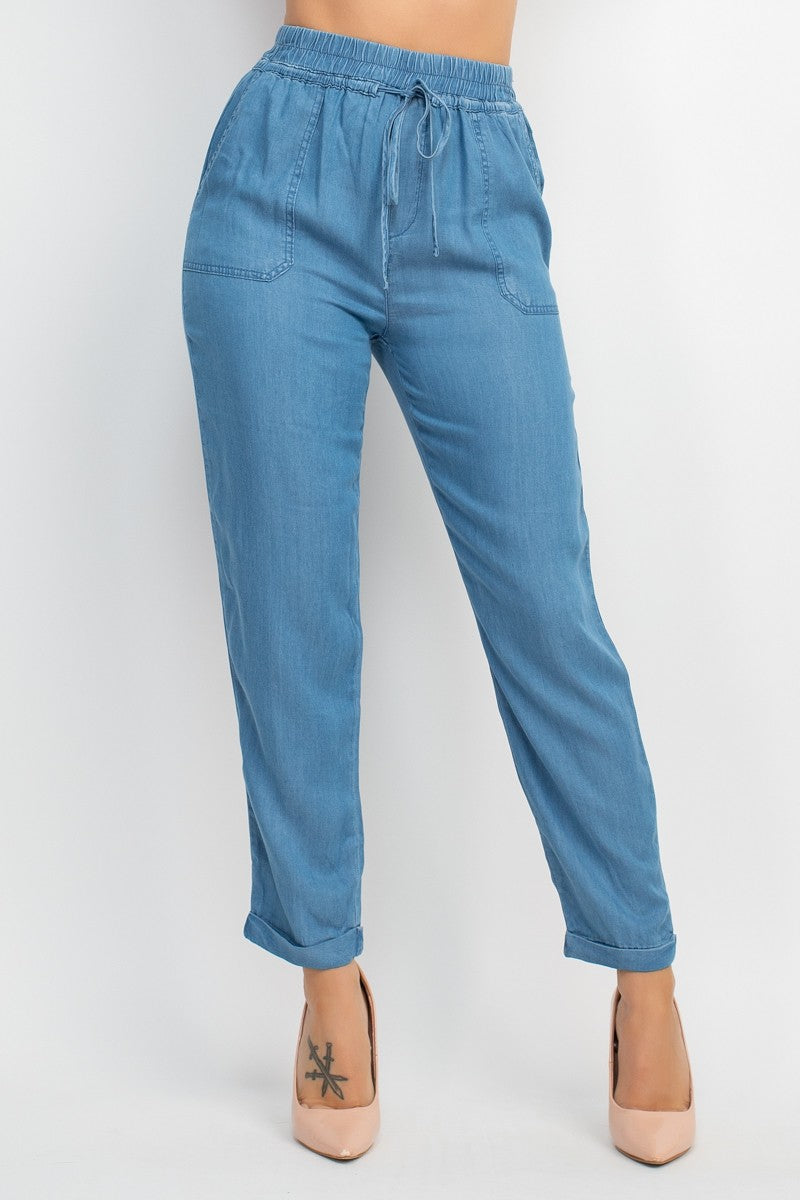 Denim Jogger Pants