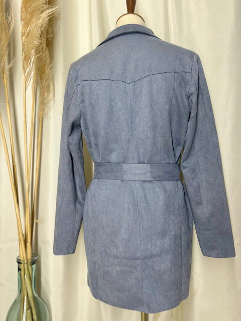 Dusty Blue trendy coat