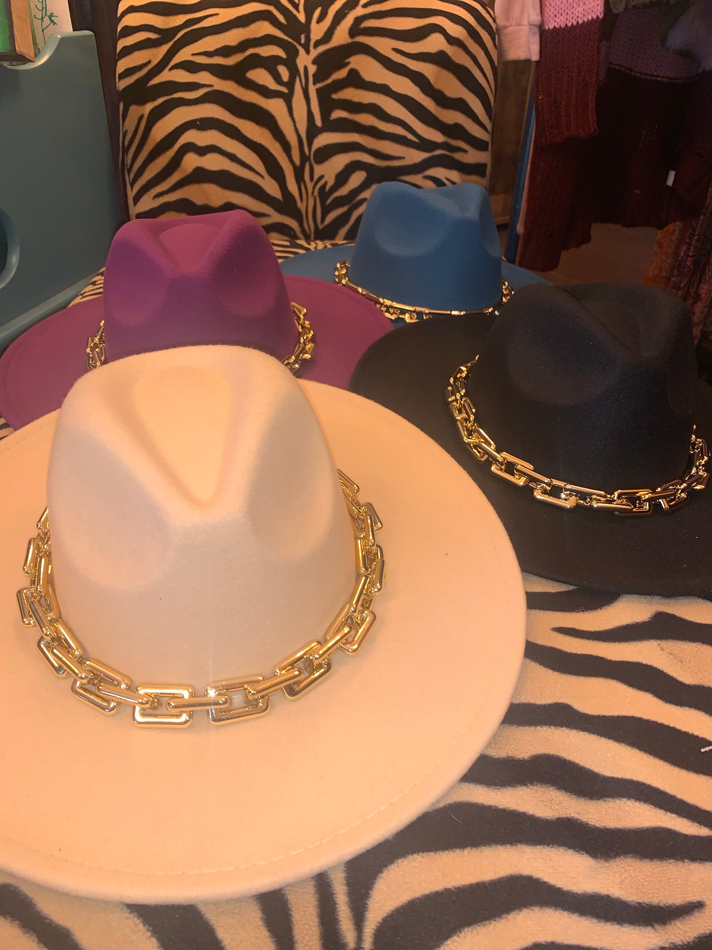 Bold Gold Chain Fedora