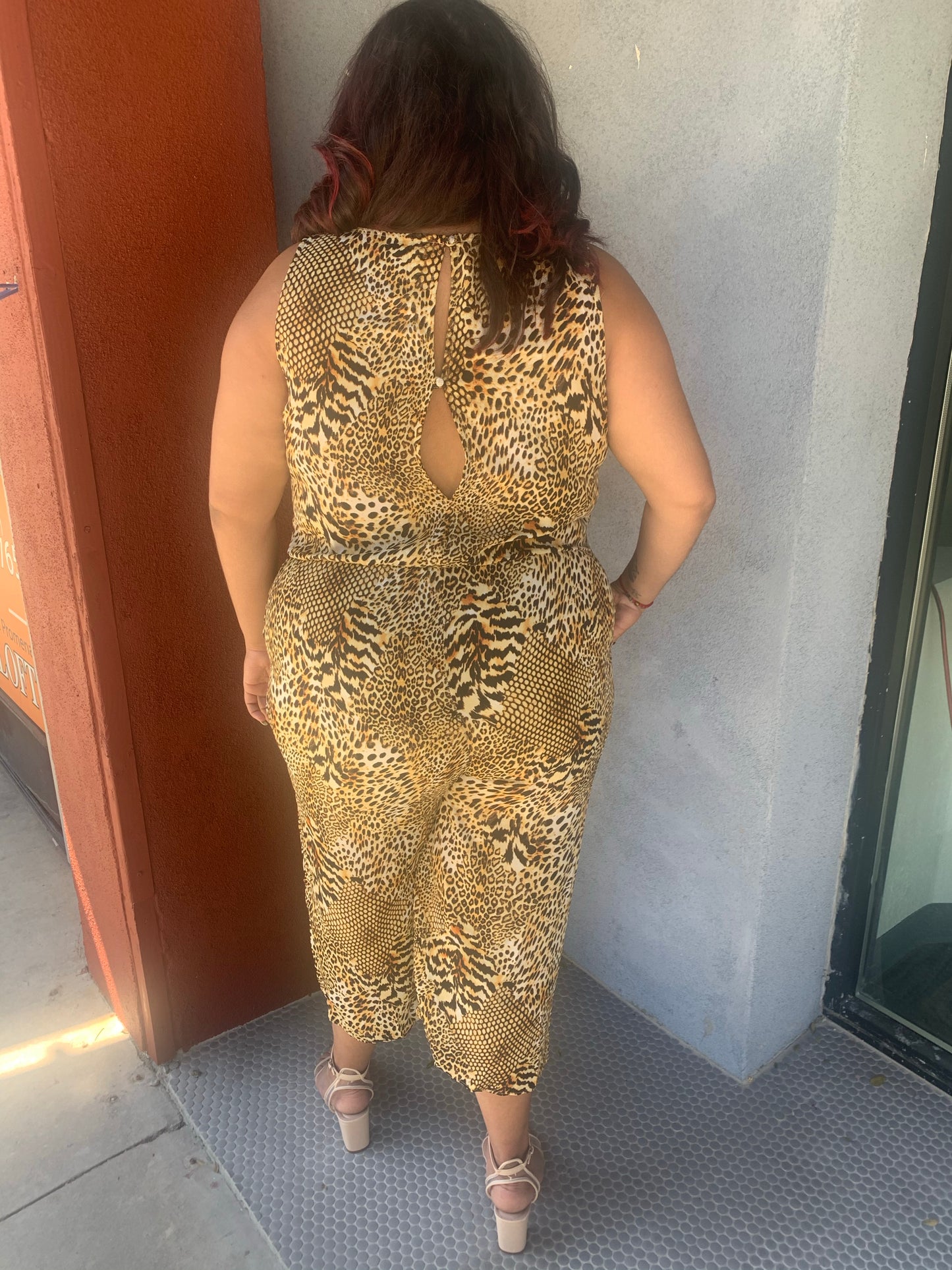 Leopard Chic Curvy Jumpsuit