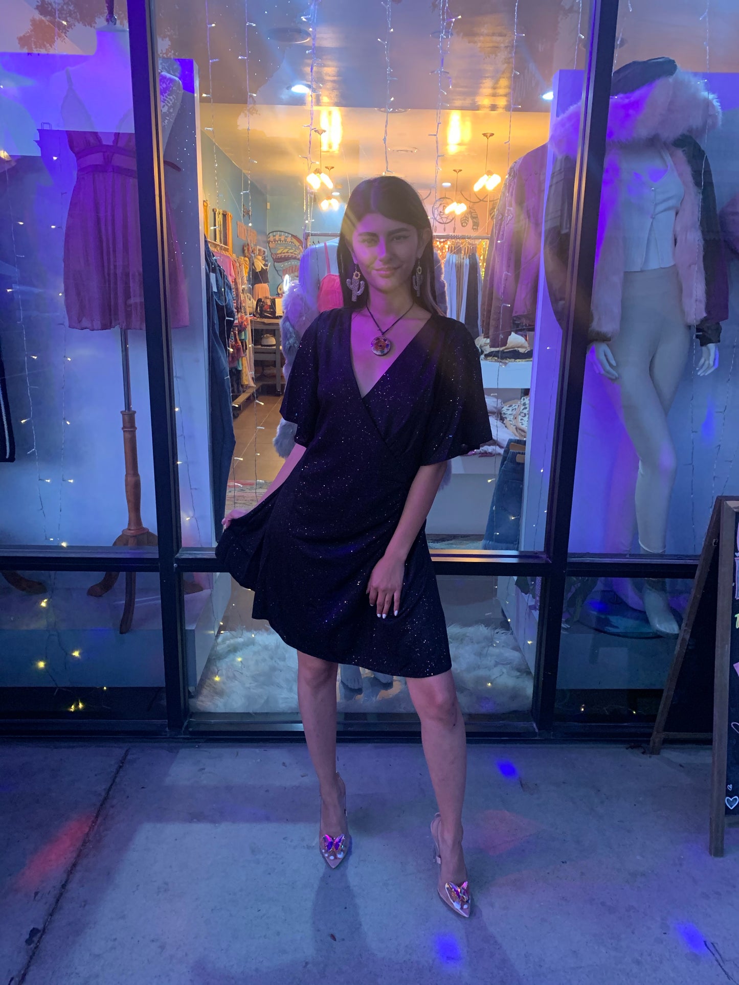Glitter Mini Dress