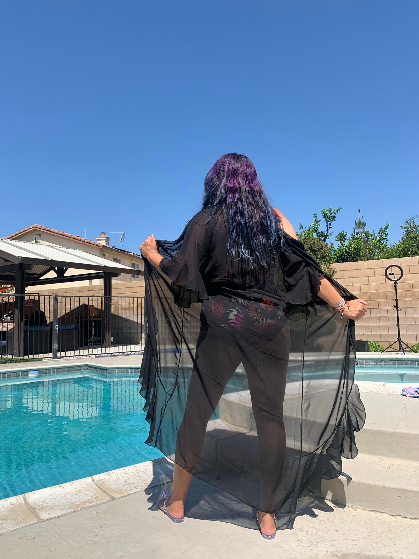 Black Sheer Beach Cover Up