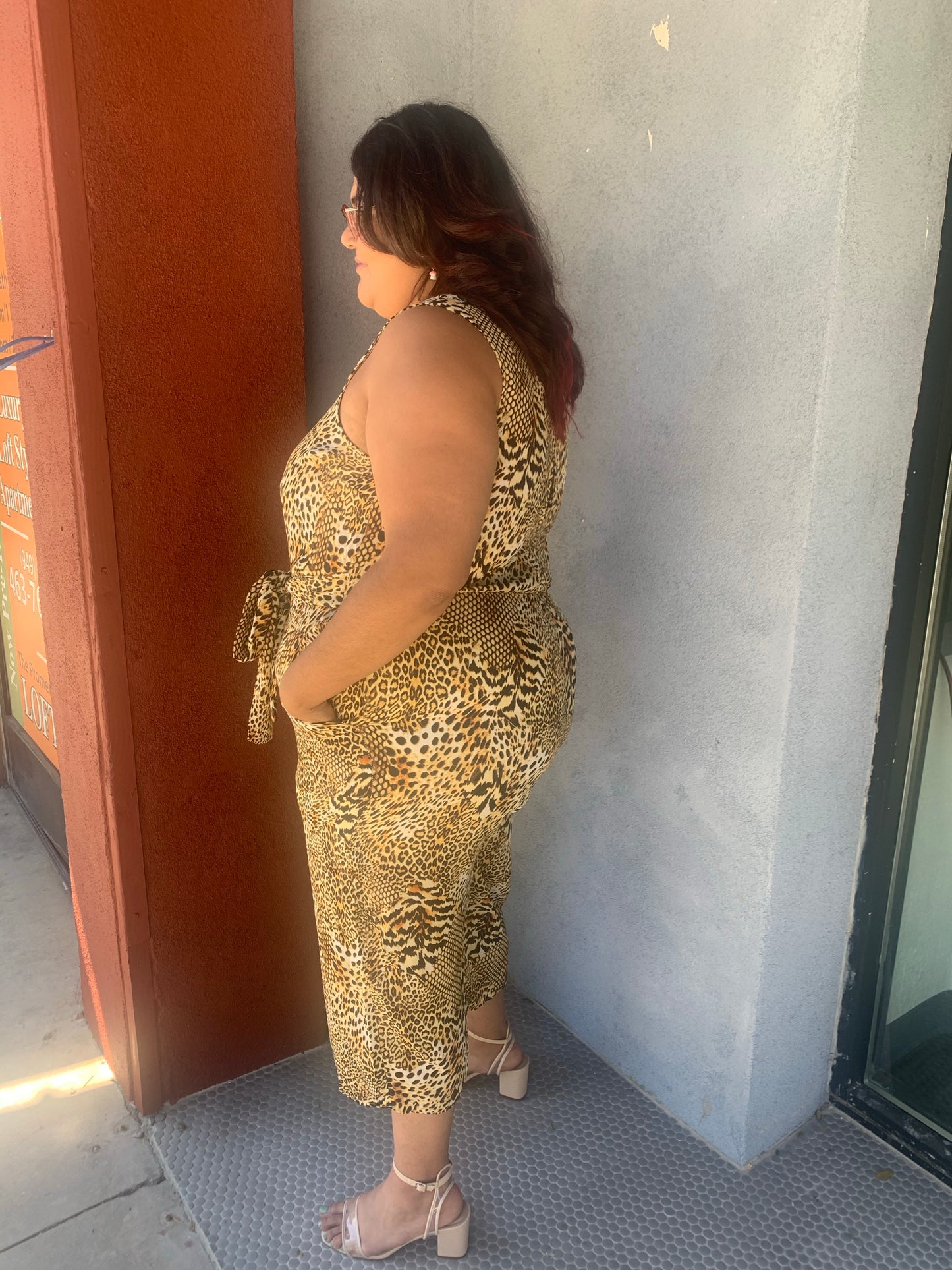 Leopard Chic Curvy Jumpsuit