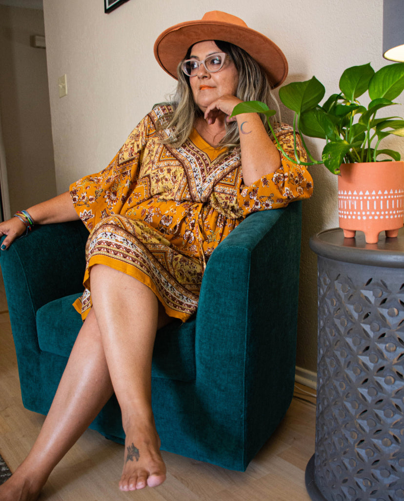 Curvy Marigold Dress