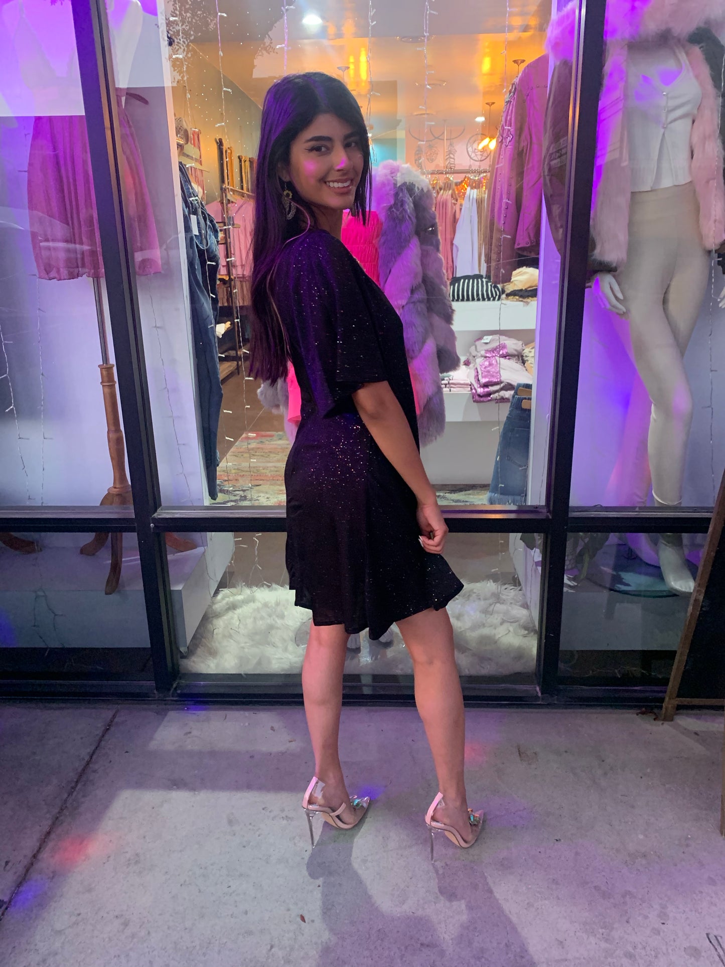 Glitter Mini Dress