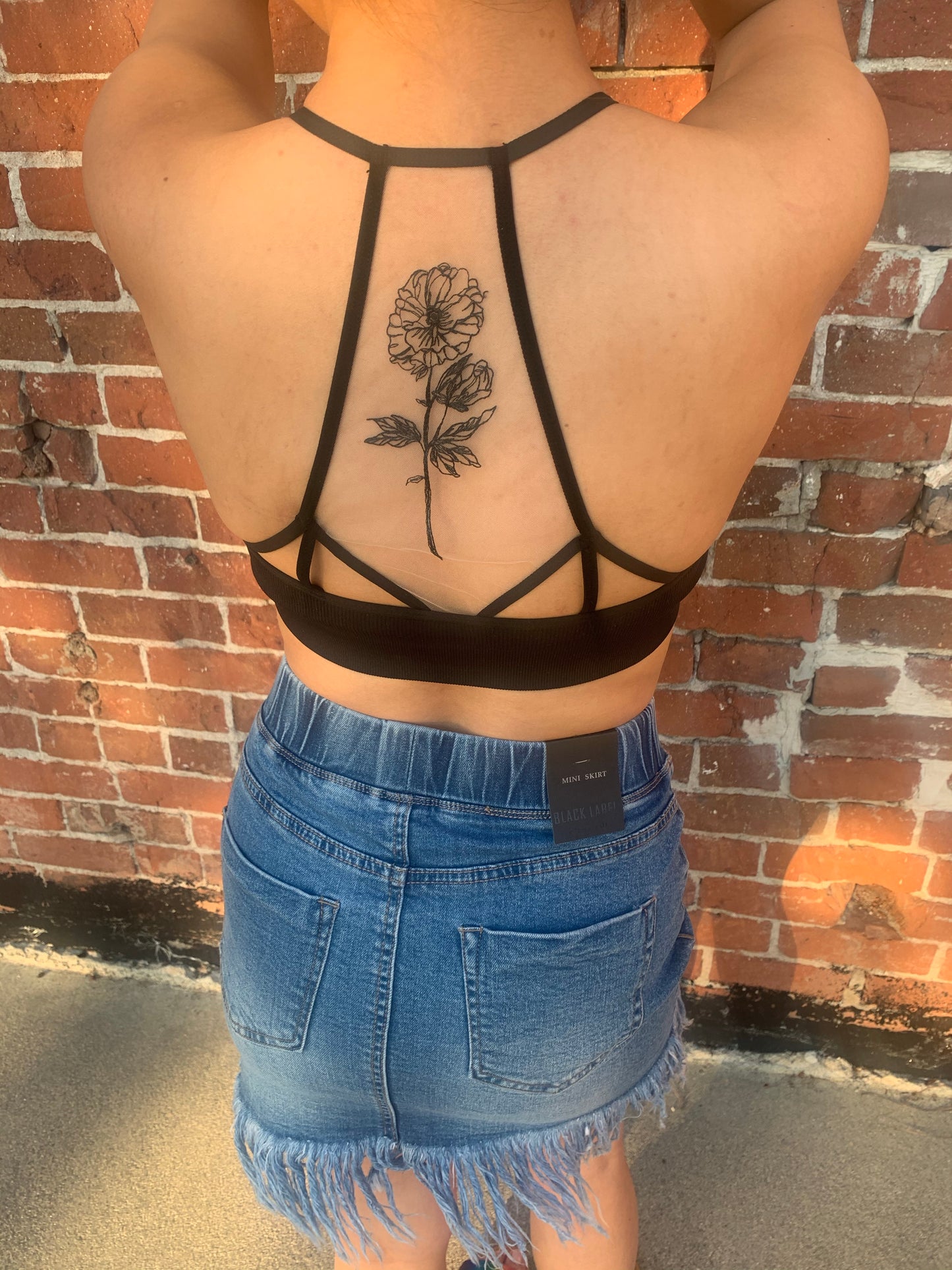 Every Rose has it's Thorn Black Bralette