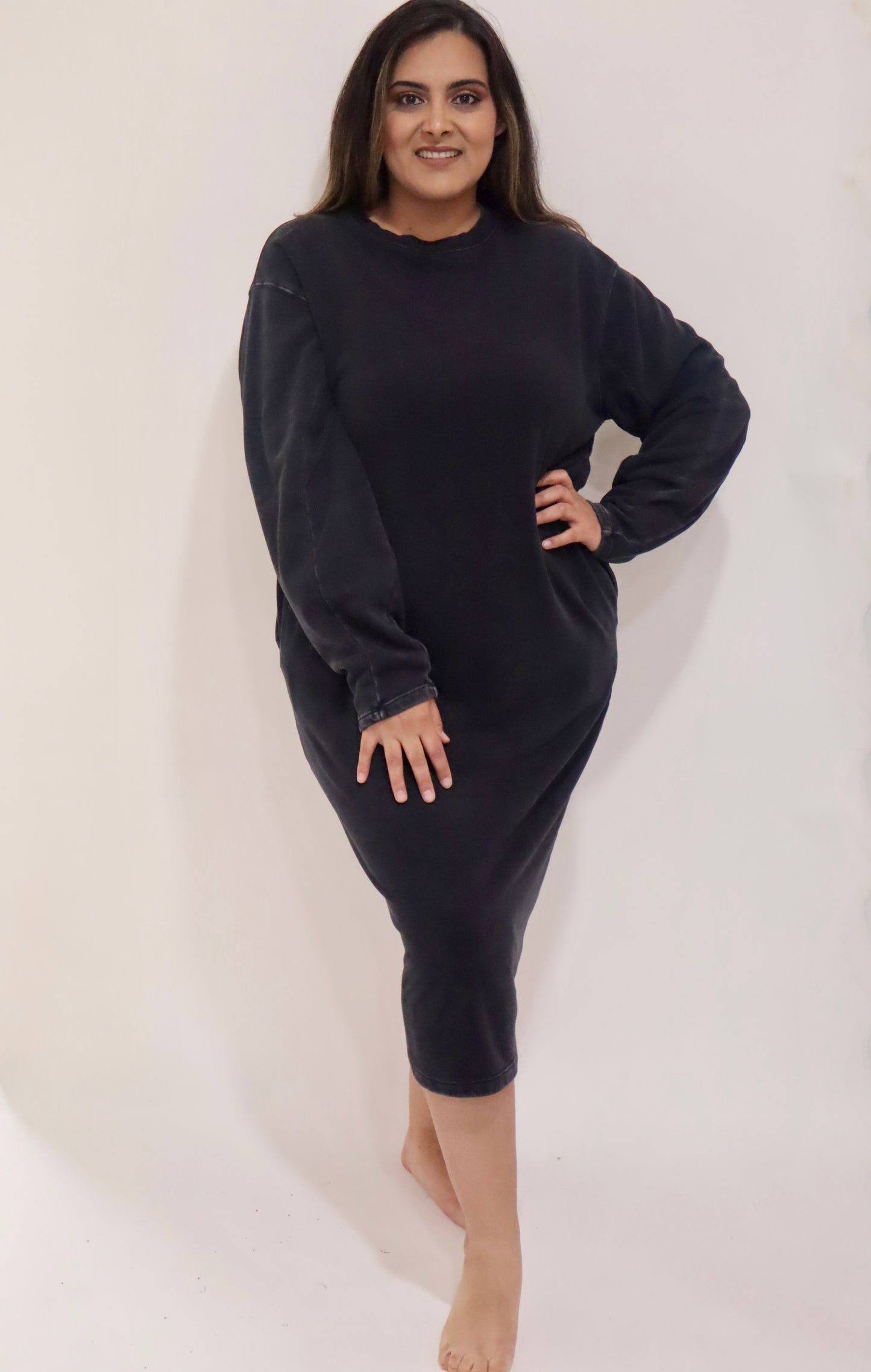 Cozy Chic Black Sweater Dress