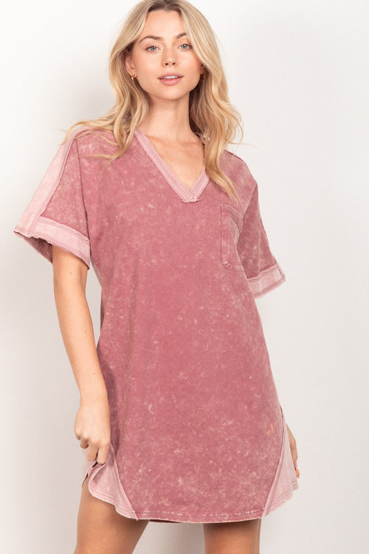 V-Neck Tee Dress