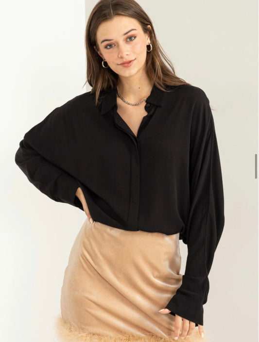 Classic Black Oversized Shirt