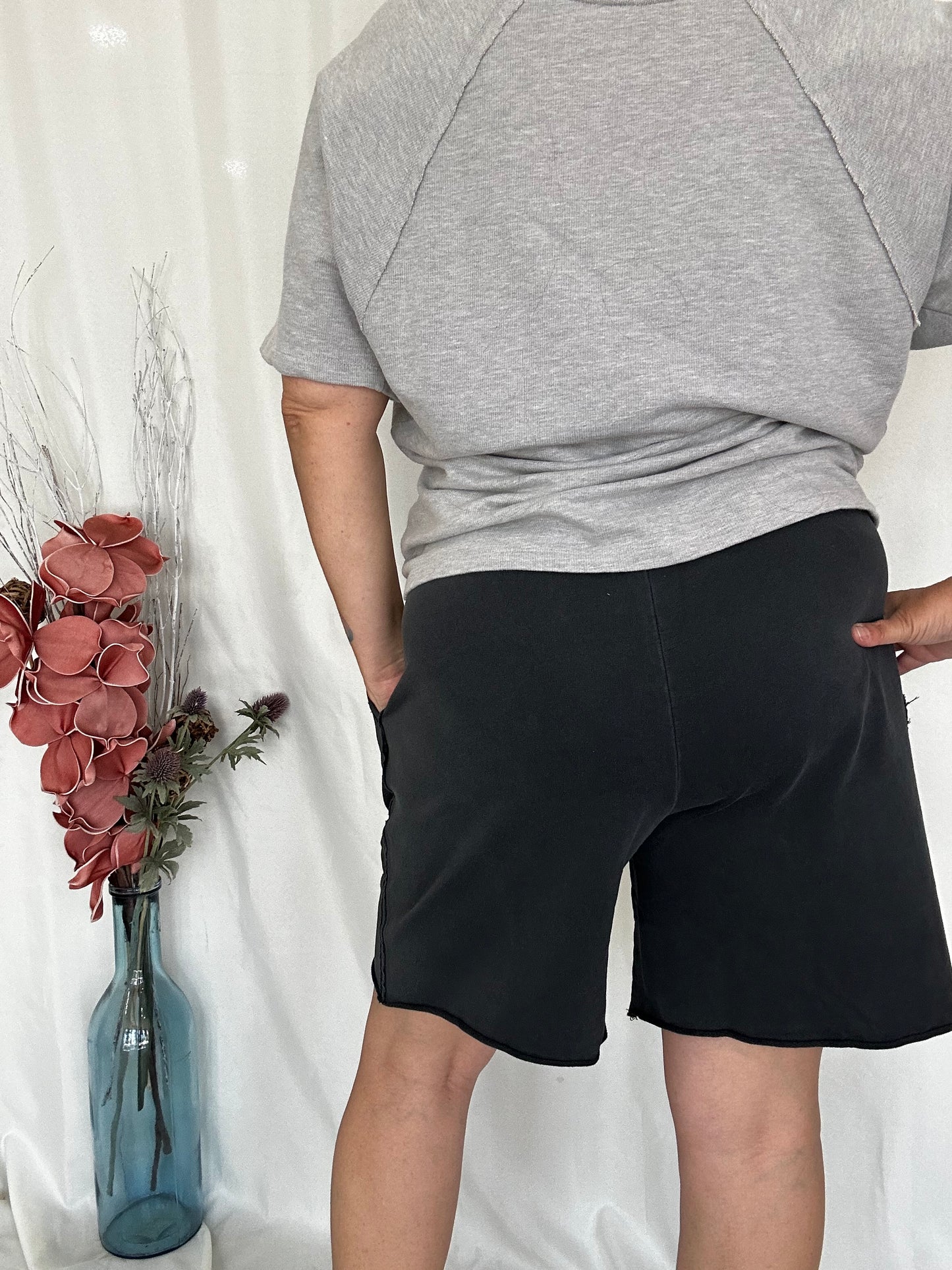 Casual Relaxation Knee Shorts Black