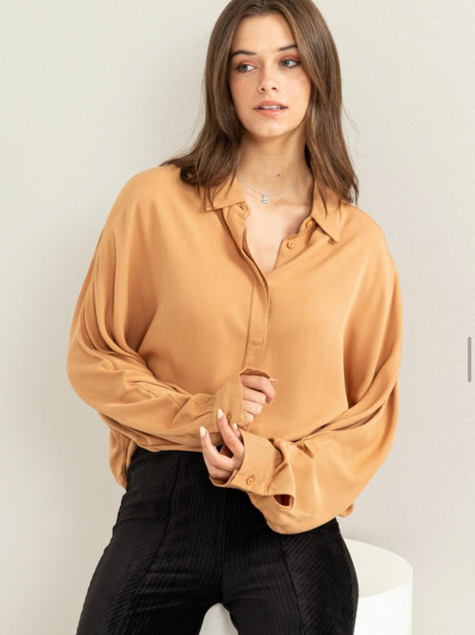 Classic Camel Oversized Shirt