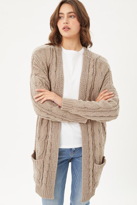 Cable Knit Oversize Cardigan