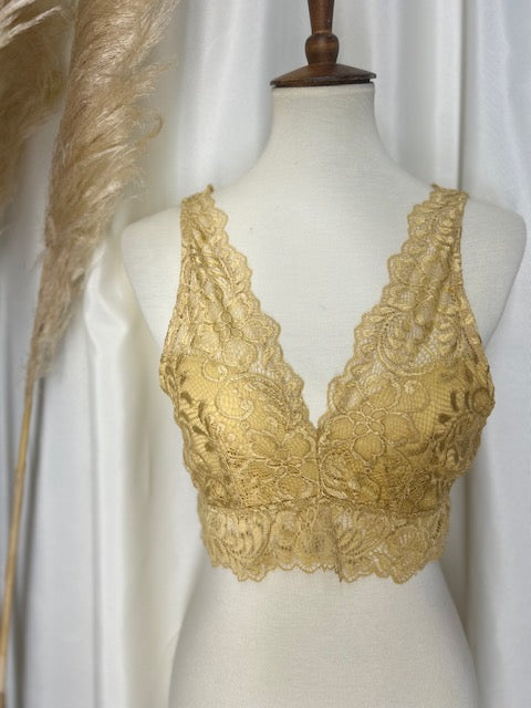 Lacey Gold Bralette