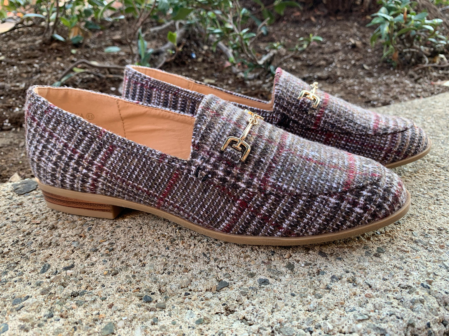 Luciana Plaid Loafers