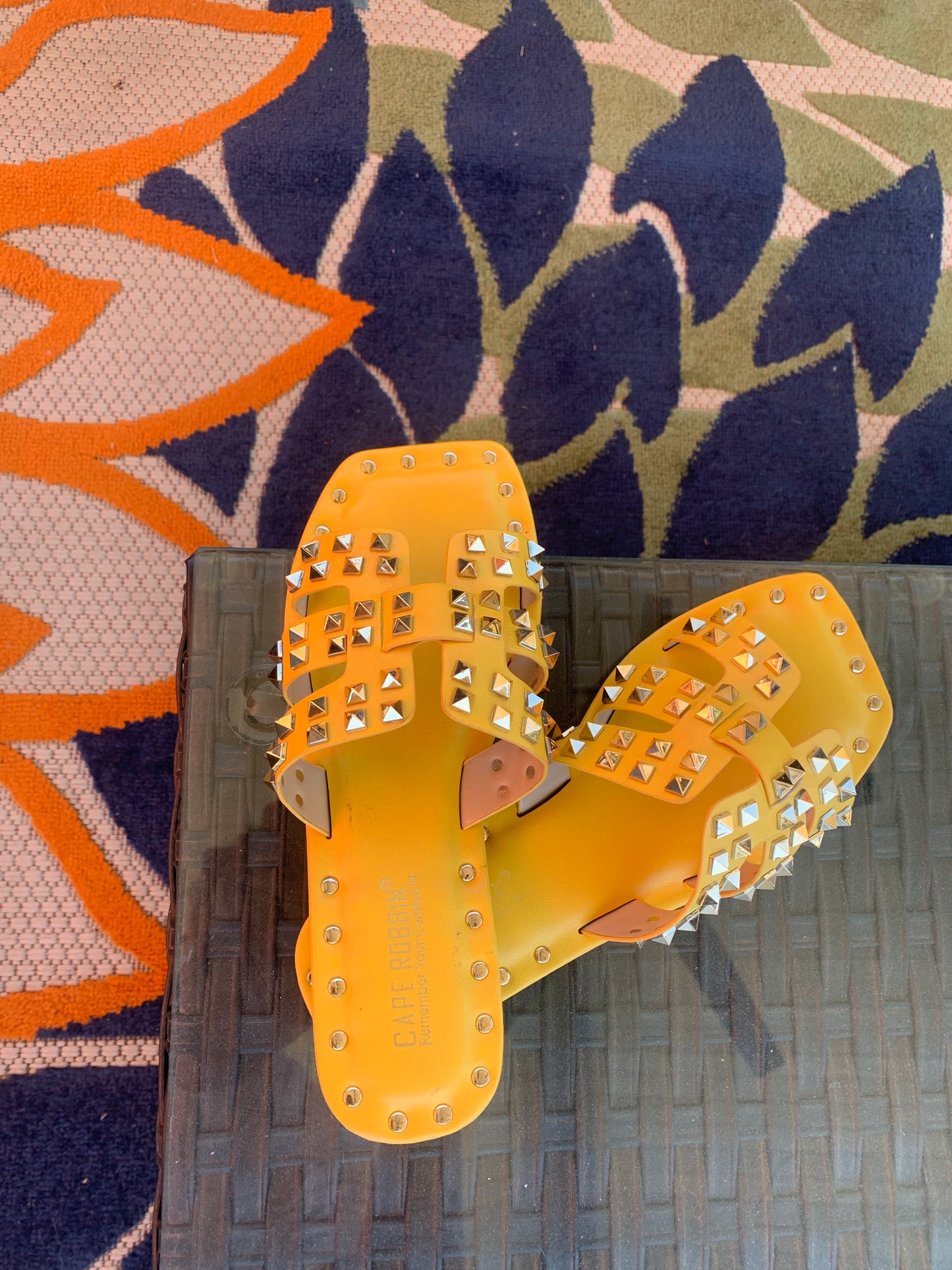 Sunny Gold Studded Sandals